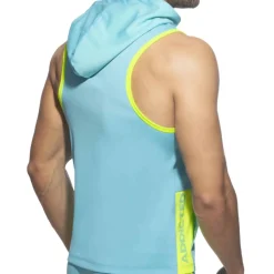 Addicted Débardeurs-Débardeur à Capuche AD Bleu Turquoise