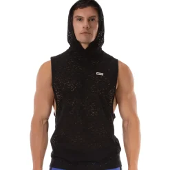 Barcode Débardeurs-Débardeur à Capuche Samuel Noir