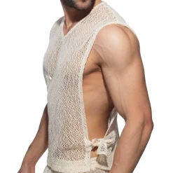 Addicted Débardeurs-Débardeur à Cordon Eco Chique Ivoire