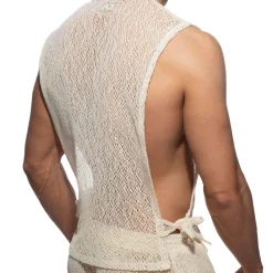 Addicted Débardeurs-Débardeur à Cordon Eco Chique Ivoire