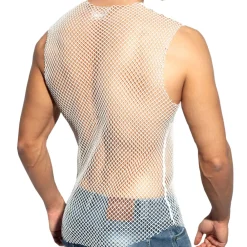 ES Collection Tenues Sexy|Débardeurs-Débardeur Beachy Résille Blanc