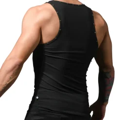 Andrew Christian Débardeurs-Débardeur Beater Clouté Noir