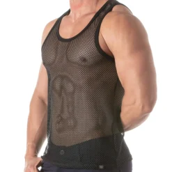 TOF Paris Débardeurs-Débardeur Circuit Mesh Noir