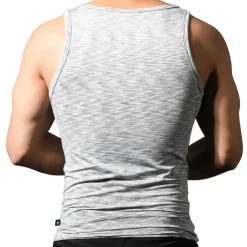 Andrew Christian Débardeurs-Débardeur Col Carré Vibe Gris Chiné