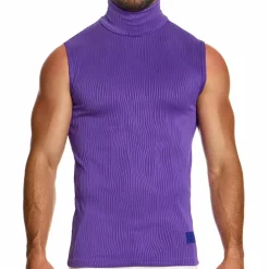 Modus Vivendi Débardeurs-Débardeur Col Roulé Curved Violet