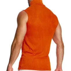 Modus Vivendi Débardeurs-Débardeur Col Roulé Curved Orange