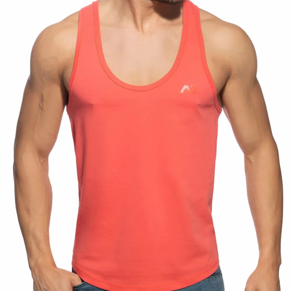 Addicted Débardeurs-Débardeur Col U Coton Corail