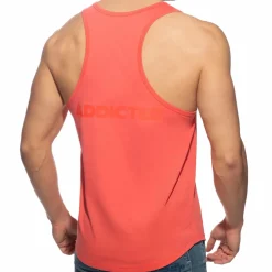 Addicted Débardeurs-Débardeur Col U Coton Corail