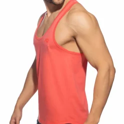 Addicted Débardeurs-Débardeur Col U Coton Corail