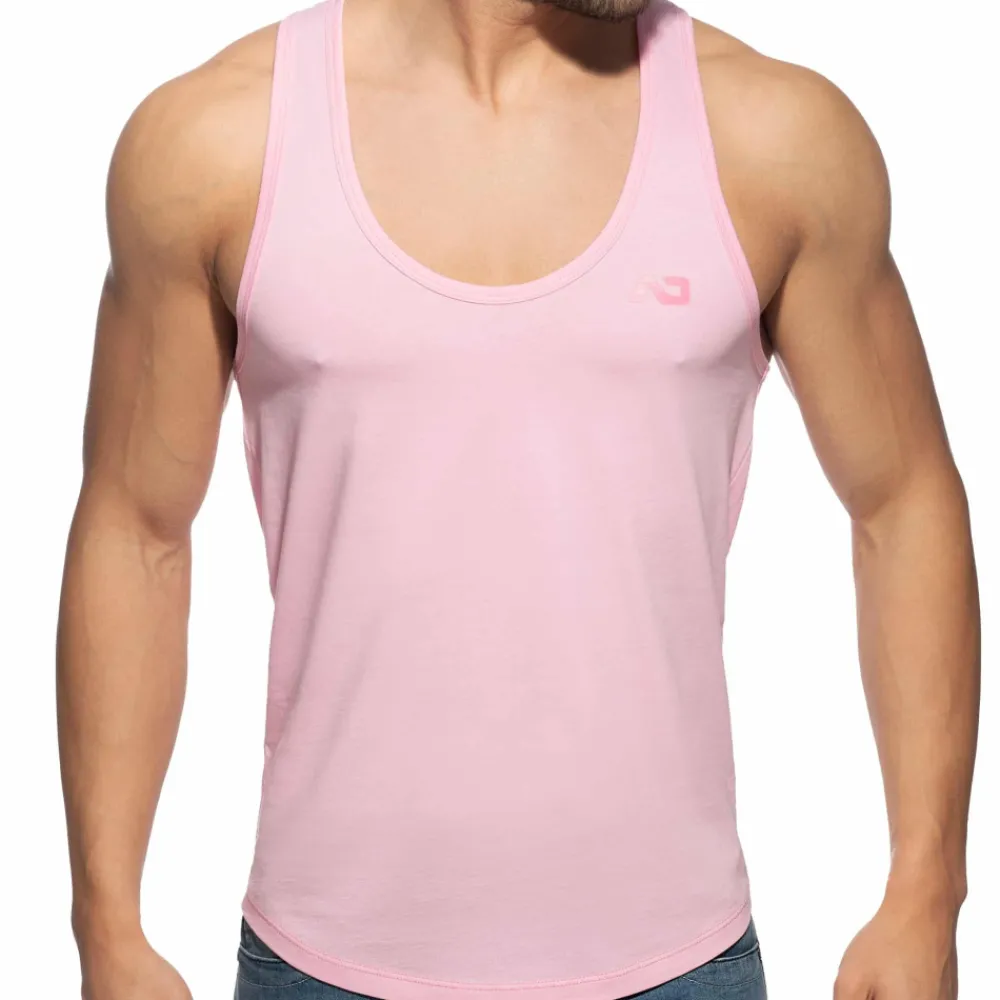 Addicted Débardeurs-Débardeur Col U Coton Rose