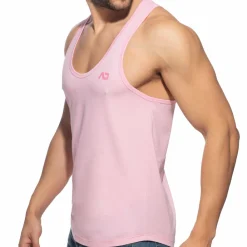 Addicted Débardeurs-Débardeur Col U Coton Rose