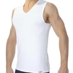 Doreanse Débardeurs-Débardeur Col V Essential Blanc