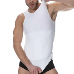 SKU Ventre Plat|Débardeurs-Débardeur Compression Ferme Blanc