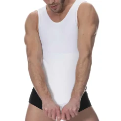 SKU Ventre Plat|Débardeurs-Débardeur Compression Ferme Blanc