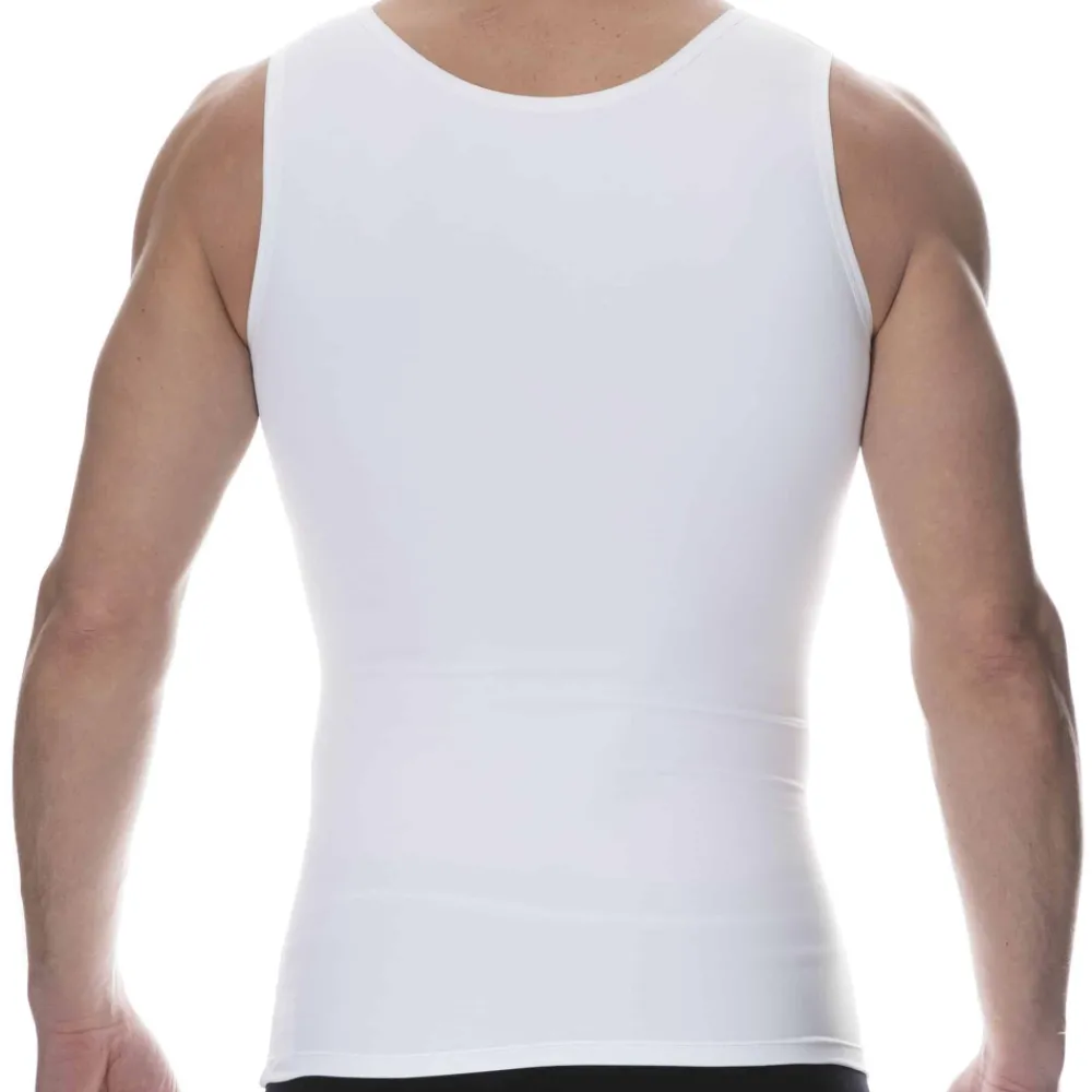 SKU Ventre Plat|Débardeurs-Débardeur Compression Ferme Blanc