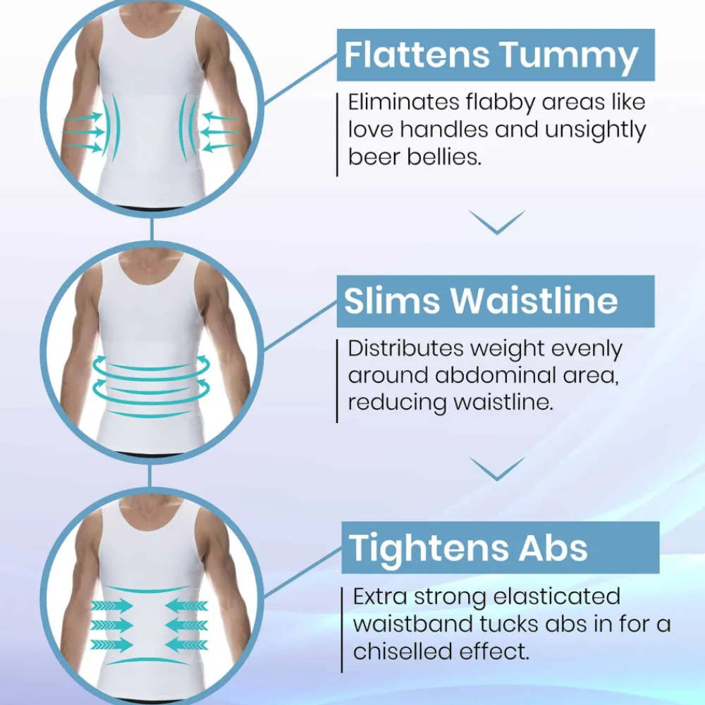 SKU Ventre Plat|Débardeurs-Débardeur Compression Ferme Blanc