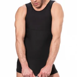 SKU Ventre Plat|Débardeurs-Débardeur Compression Ferme Noir