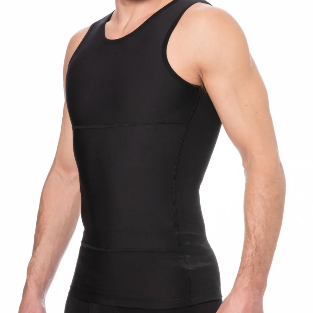 SKU Ventre Plat|Débardeurs-Débardeur Compression Ferme Noir