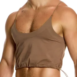 Modus Vivendi Débardeurs-Débardeur Crop Antibactérien Chair Foncée