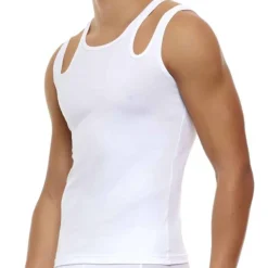 Modus Vivendi Débardeurs-Débardeur Double Hole Blanc