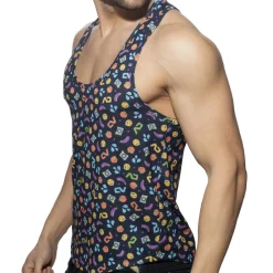 Addicted Débardeurs-Débardeur Emoji Bleu Marine