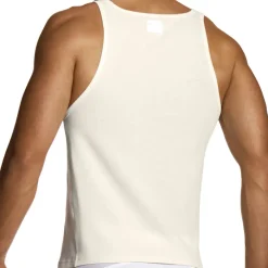 Modus Vivendi Débardeurs-Débardeur en Lin Blanc Cassé