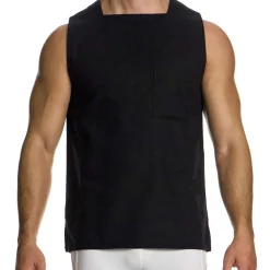 Modus Vivendi Débardeurs-Débardeur en Lin Noir