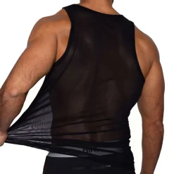Bike Débardeurs-Débardeur en Mesh Noir