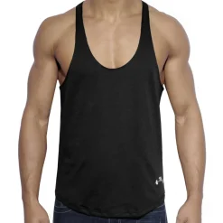 ES Collection Débardeurs-Débardeur Fitness Uni Noir