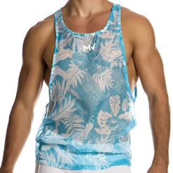 Modus Vivendi Débardeurs-Débardeur Floreale Bleu Ciel