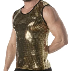 TOF Paris Tenues Sexy|Débardeurs-Débardeur Glitter Or