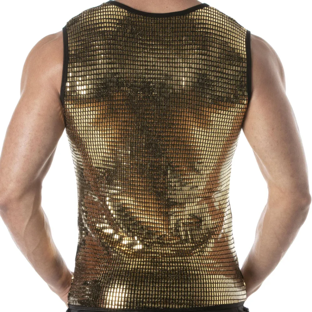 TOF Paris Tenues Sexy|Débardeurs-Débardeur Glitter Or
