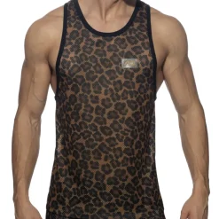 Addicted Débardeurs-Débardeur Mesh Leopard