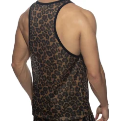 Addicted Débardeurs-Débardeur Mesh Leopard