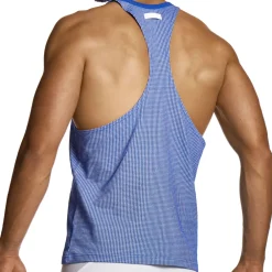 Modus Vivendi Débardeurs-Débardeur Pied de Coq Bleu