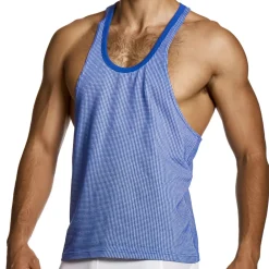 Modus Vivendi Débardeurs-Débardeur Pied de Coq Bleu