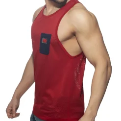 Addicted Débardeurs-Débardeur Poche Contrastée - Rouge - Marine