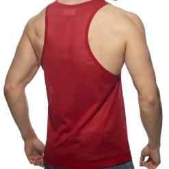 Addicted Débardeurs-Débardeur Poche Contrastée - Rouge - Marine