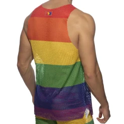 Addicted Débardeurs-Débardeur Rainbow Mesh Arc-en-Ciel
