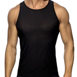 Addicted Tenues Sexy|Débardeurs-Débardeur Rayé Noir