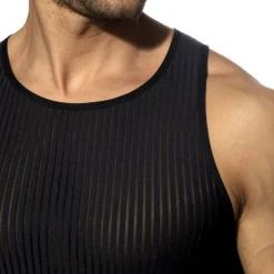 Addicted Tenues Sexy|Débardeurs-Débardeur Rayé Noir