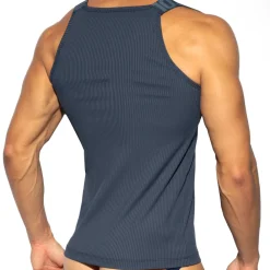 ES Collection Débardeurs-Débardeur Recycled Rib Bleu Marine