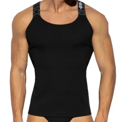 ES Collection Débardeurs-Débardeur Recycled Rib Noir