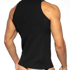 ES Collection Débardeurs-Débardeur Recycled Rib Noir