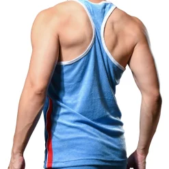 Andrew Christian Débardeurs-Débardeur Roller Disco Bleu Clair