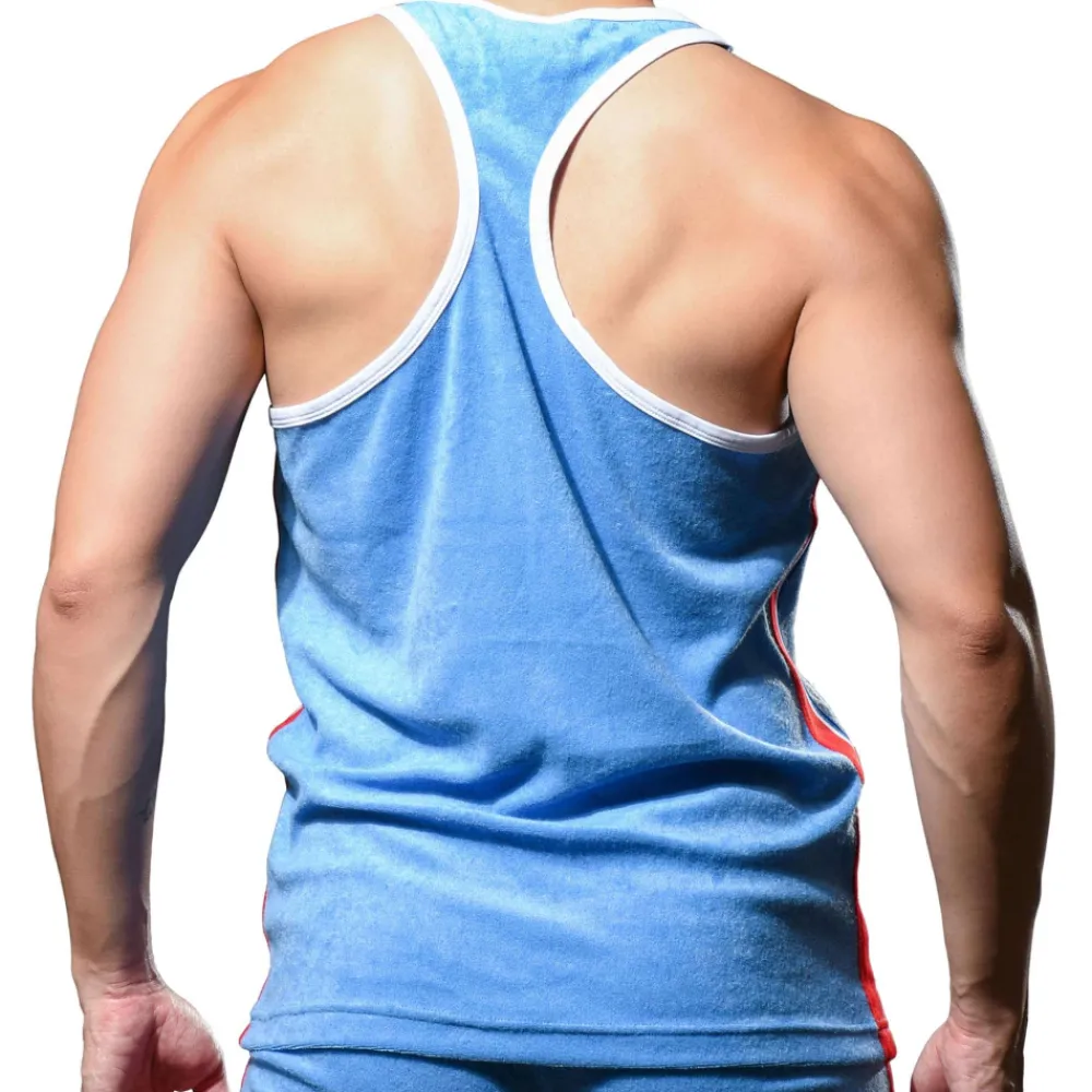 Andrew Christian Débardeurs-Débardeur Roller Disco Bleu Clair