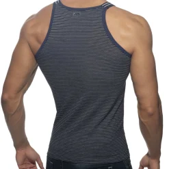 Addicted Débardeurs-Débardeur Sailor Mini Stripes Bleu Marine