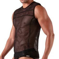 Absolu Male Tenues Sexy|Débardeurs-Débardeur Séduction Noir