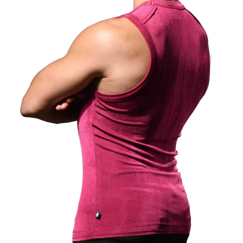 Andrew Christian Débardeurs-Débardeur Sensual Rib Magenta