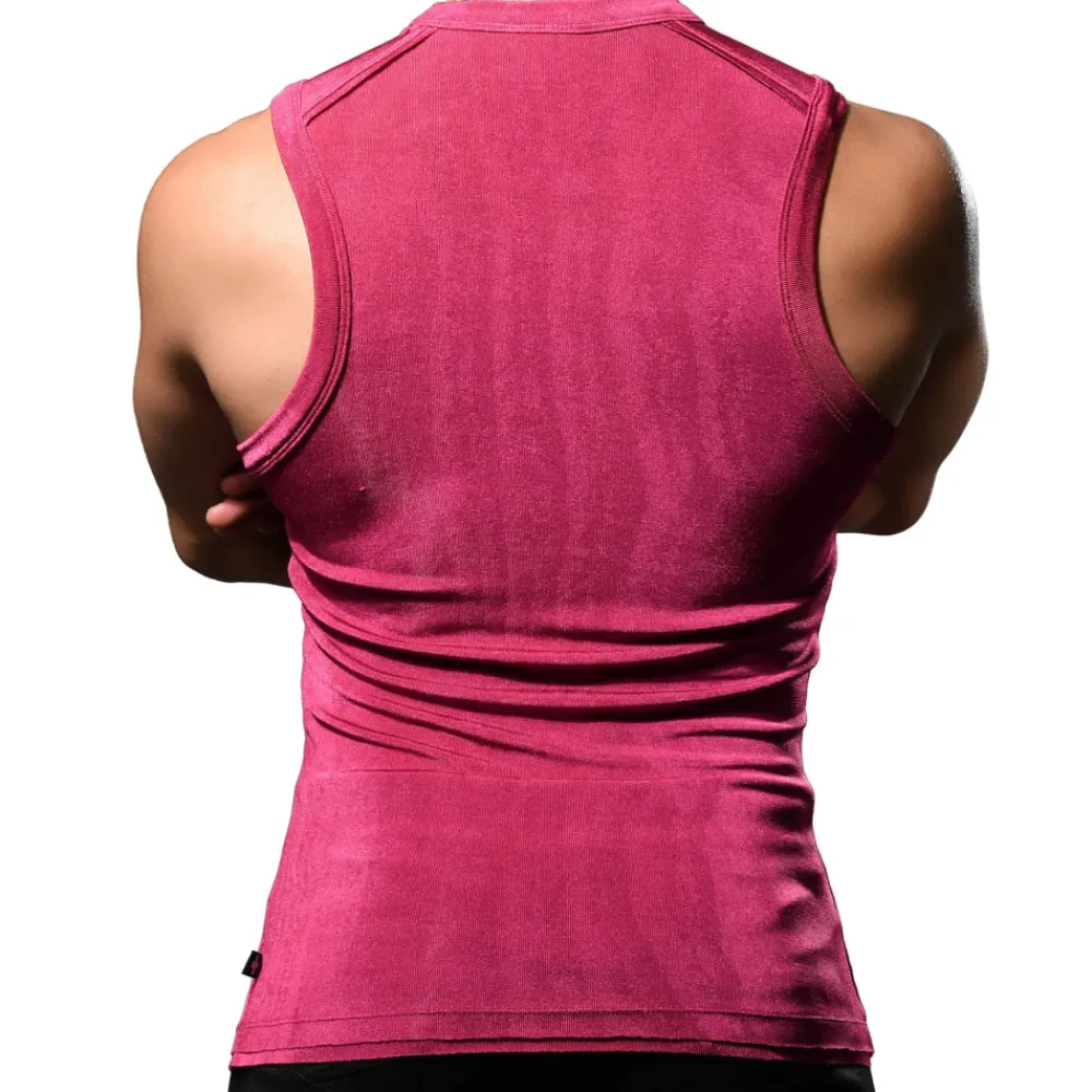 Andrew Christian Débardeurs-Débardeur Sensual Rib Magenta